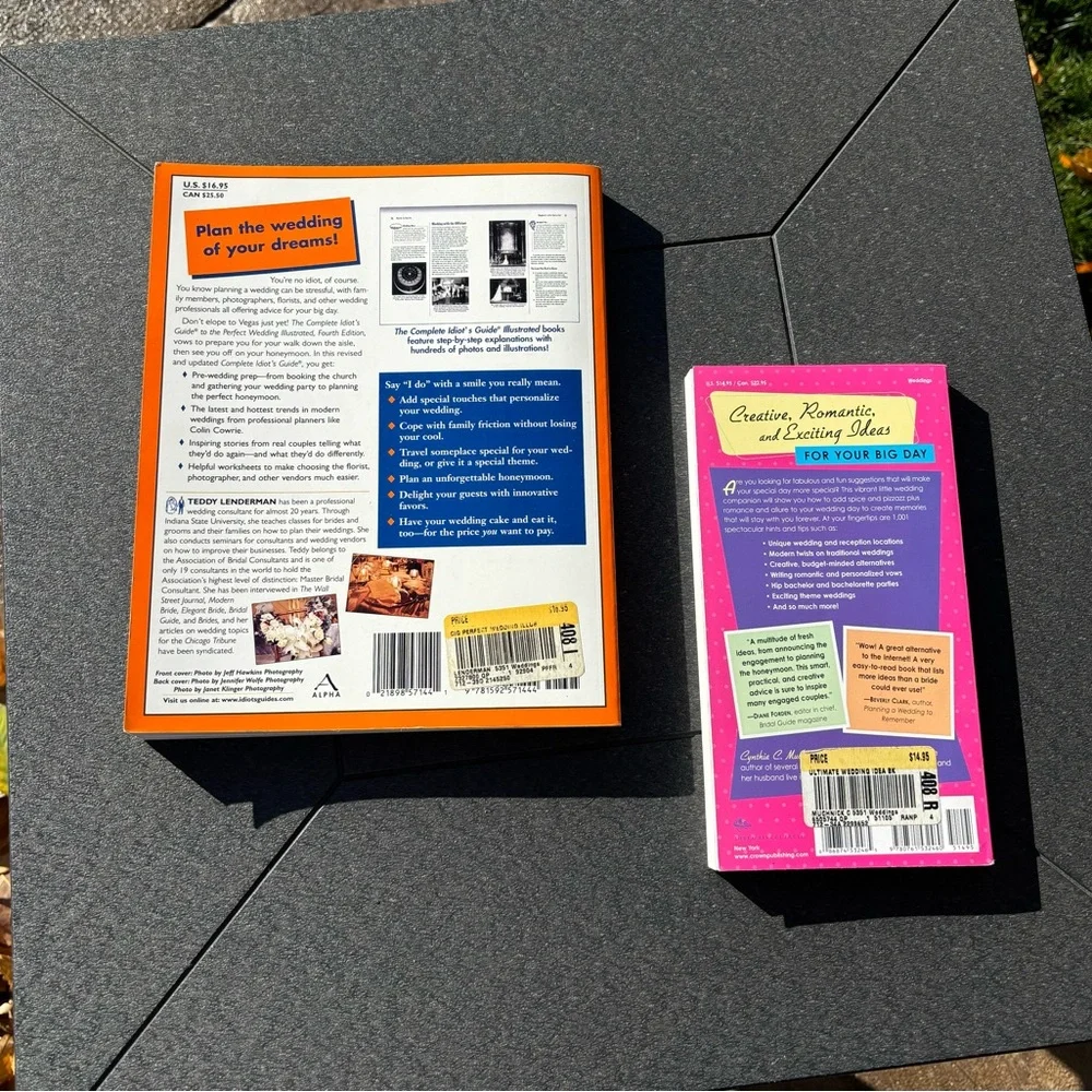 2 Wedding Planning Books - like new!